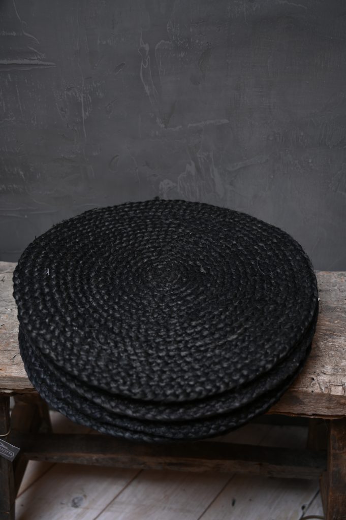 Place Mat Rond Jute Zwart Place Mat Rond Jute Zwart