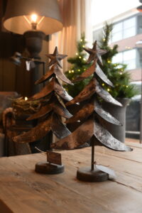 Kerstboompje Grijs Metaal