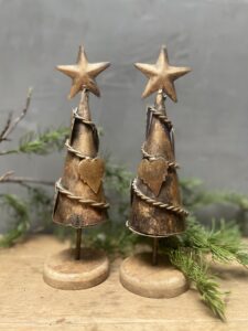 Kerstboom Metaal Goud Patina