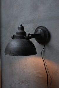 Wand Lamp Zwart Industrieel
